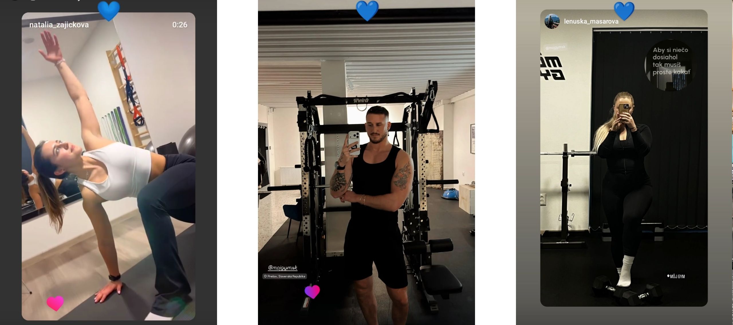 selfies zo súkromného gymu